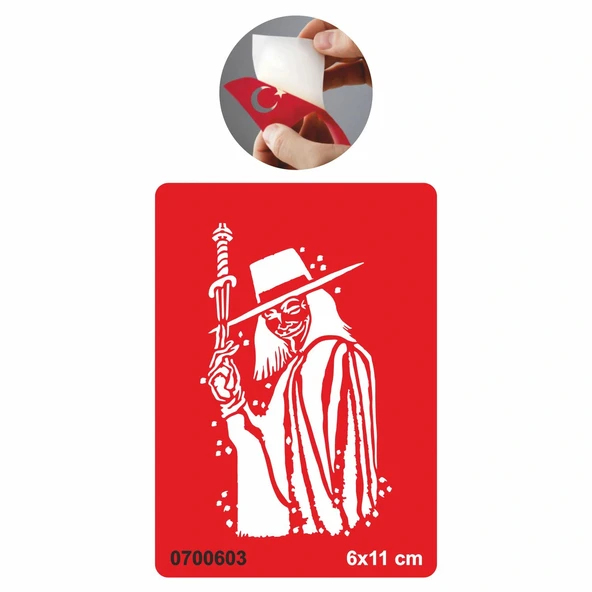 V for Vendetta  Tattoo Geçici Dövme Şablonları Kına Kalıpları ürün görseli 1