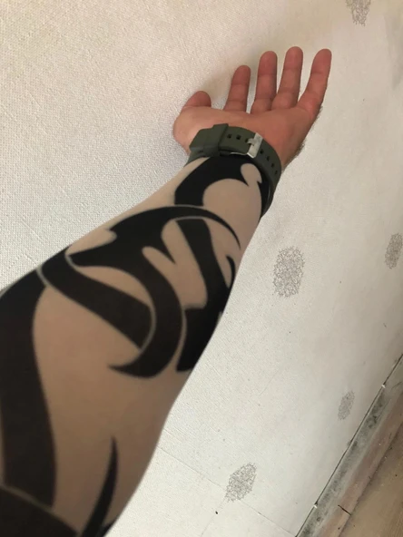 Giyilebilir Dövme Tribal Dövme Çift Kol - 2