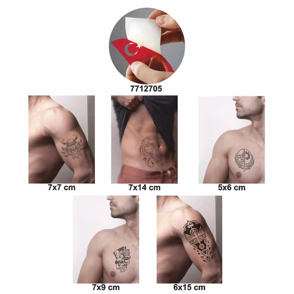 Ütopya Dünya 5 li Set Geçici Dövme Kına Şablonu - Resim 2