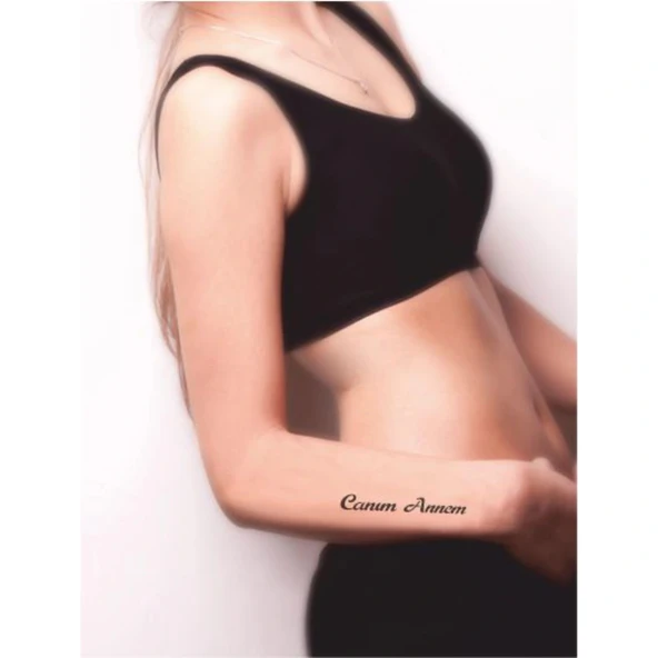 Canım Annem Yazısı Tattoo Geçici Dövme Şablonları Kına Kalıpları - Resim 2