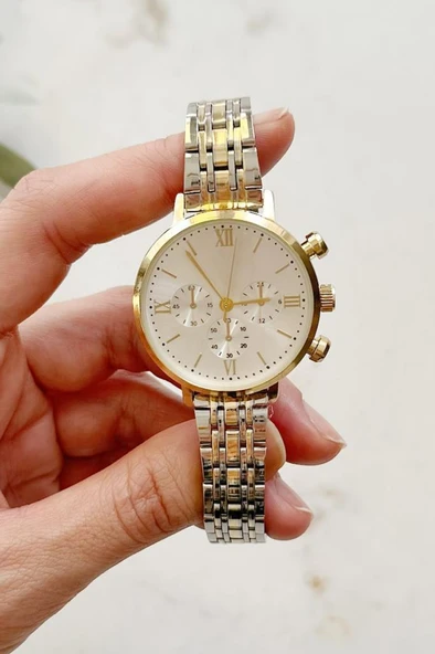 Massa Gold Gümüş Kadın Kol Saati - Resim 3