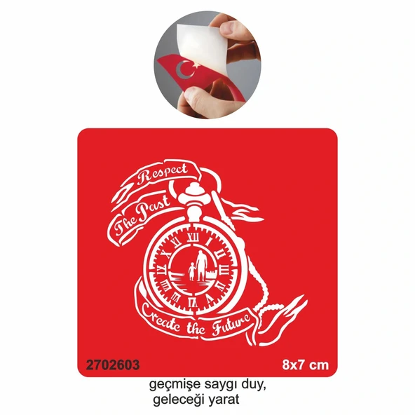 Geçmişe Saygı Saat  Tattoo Geçici Dövme Şablonları Kına Kalıpları ürün görseli 1