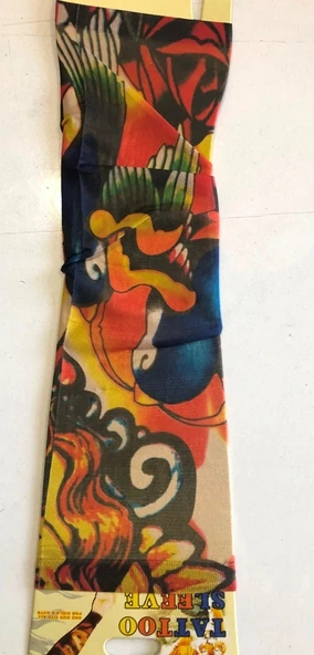 Çift Kol Giyilebilir Dövme Kızıl Desenler - Resim 2