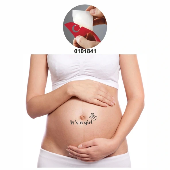 Bebek Partisi Kız Çocuğu  Tattoo Geçici Dövme Şablonları Kına Kalıpları - Resim 2