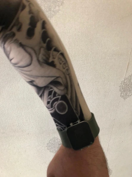 Giyilebilir Çorap Dövme Zar Dövmesi Çift Kol - Resim 3