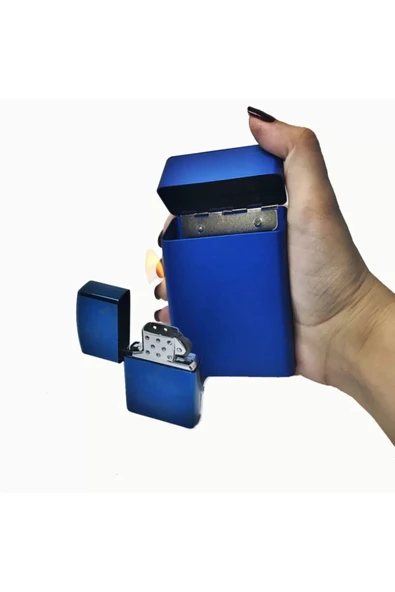 AlsepeteAvm Metal Slim Kısa Kutusu Çakmak Set - Resim 2