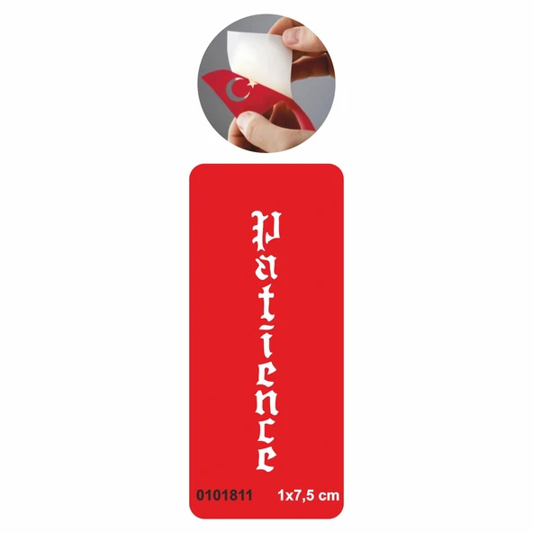 Patience Sabır Yazısı Gotik Tattoo Geçici Dövme Şablonları Kına Kalıpları ürün görseli 1