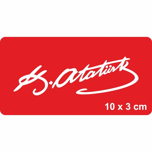 Atatürk İmzası-2 Tattoo Geçici Dövme Şablonları Kına Kalıpları