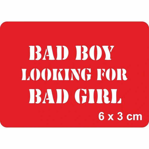 Bad Boy Looking For Bad Girl Tattoo Geçici Dövme Şablonları Kına Kalıpları ürün görseli 1