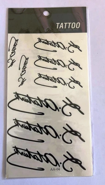 Kemal Atatürk İmza Yapıştırma Sticker Dövme Geçici Dövme Temporary Tattoos ürün görseli 1