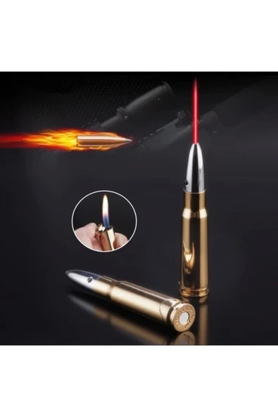 AlsepeteAvm Yeni Altın Ucu Lazer Kızılötesi Alev Mermi Çakmak Yaratıcı Askeri Model ürün görseli 1