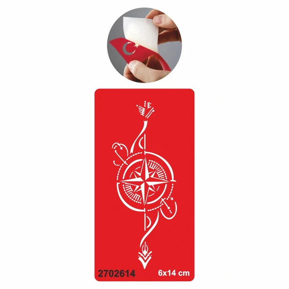 Vicdan Bir Pusula  Tattoo Geçici Dövme Şablonları Kına Kalıpları