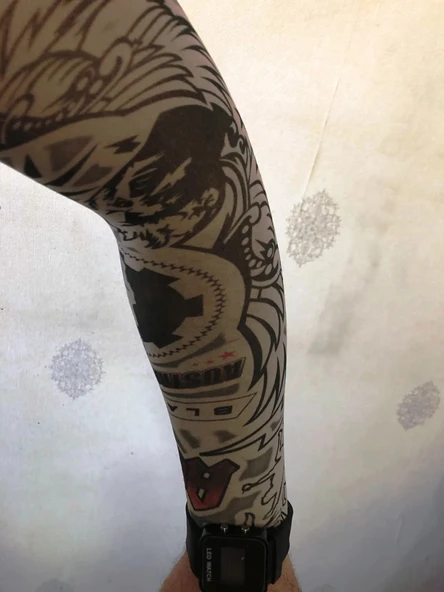 Çift Kol Giyilebilir Dövme Kanat Desenler Tattoo Sleeve ürün görseli 1