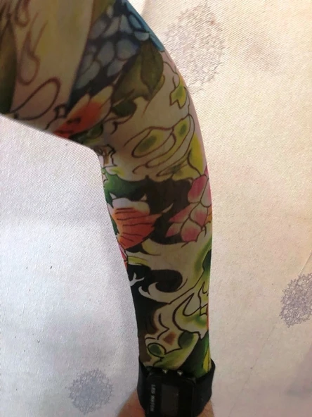 Çift Kol Giyilebilir Dövme Kaplan Desenler Tattoo Sleeve ürün görseli 1