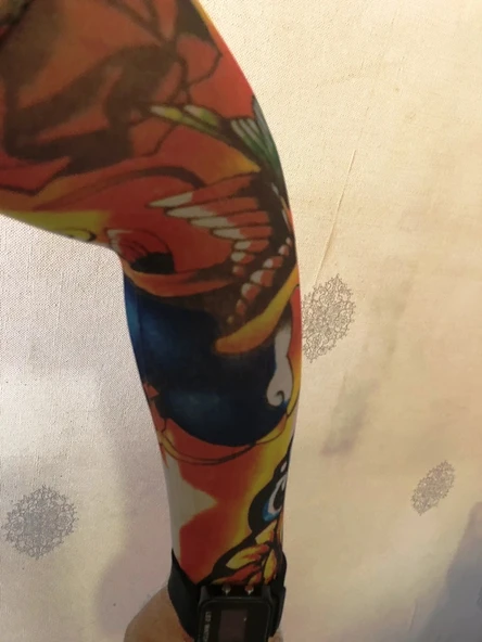 Çift Kol Giyilebilir Dövme Kızıl Desenler ürün görseli 1