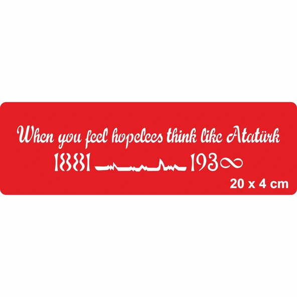 Çaresiz Kaldığın Zaman Atatürk Gibi Düşün Tattoo Geçici Dövme Şablonları Kına Kalıpları ürün görseli 1