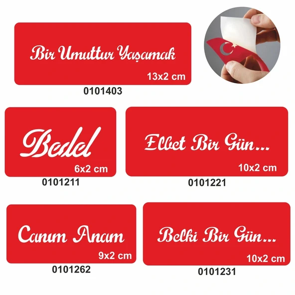 Umudumuz Yaşamak 5 li Set Geçici Dövme Kına Şablonu ürün görseli 1