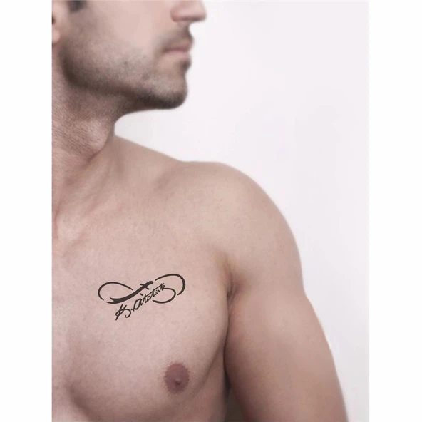 Atatürk İmzası-4 Tattoo Geçici Dövme Şablonları Kına Kalıpları - Resim 2