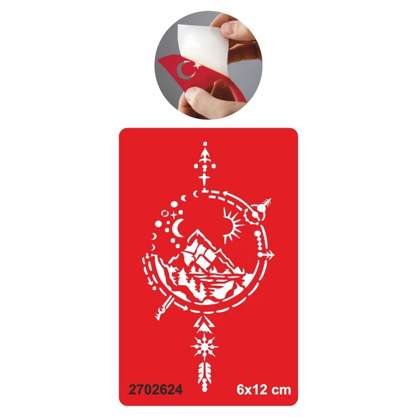 Seyyah Pusula  Tattoo Geçici Dövme Şablonları Kına Kalıpları ürün görseli 1