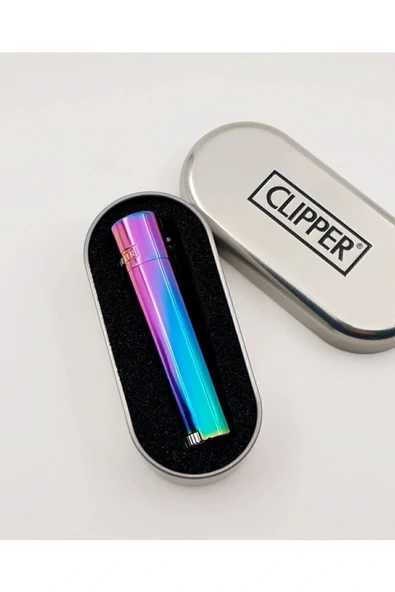 AlsepeteAvm Metal Gökkuşağı Renkli Çakmak Metal Kutulu - Resim 3