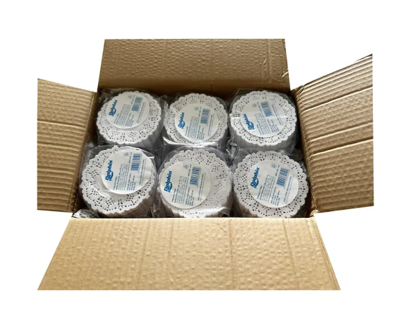 Dolphin Dantel Görünümlü Kağıt Bardak Altlığı - Çay Bardağı Kağıt Altlığı - 24 Adet 500'lü Paket - 2