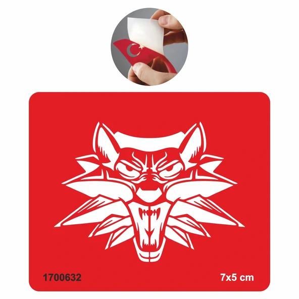 Witcher Ak Kurt Dövme  Tattoo Geçici Dövme Şablonları Kına Kalıpları