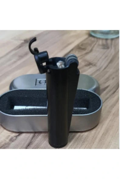 AlsepeteAvm Siyah Benzinli Metal Çakmak - Resim 2