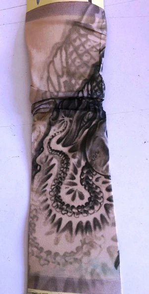 Çift Kol Giyilebilir Dövme Sarmal Desenler Tattoo Sleeve - Resim 2