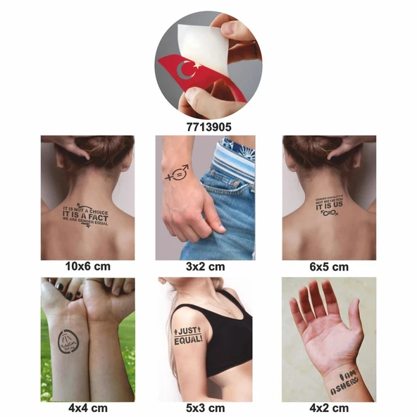 Awen İlham Perileri 5 li Set Geçici Dövme Kına Şablonu - Resim 2