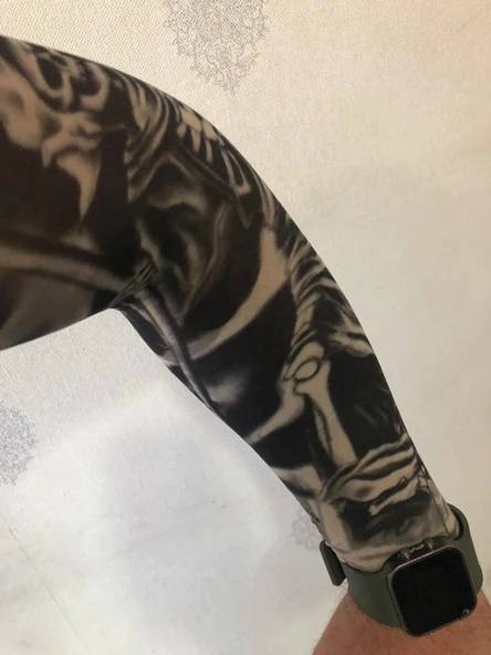 Giyilebilir Çorap Dövme İskelet Dövmesi Çift Kol ürün görseli 1