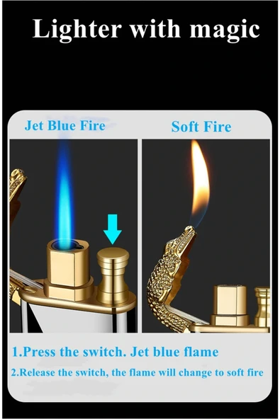 AlsepeteAvm Timsah Lüx Alevli Turbo Çakmak - Resim 4