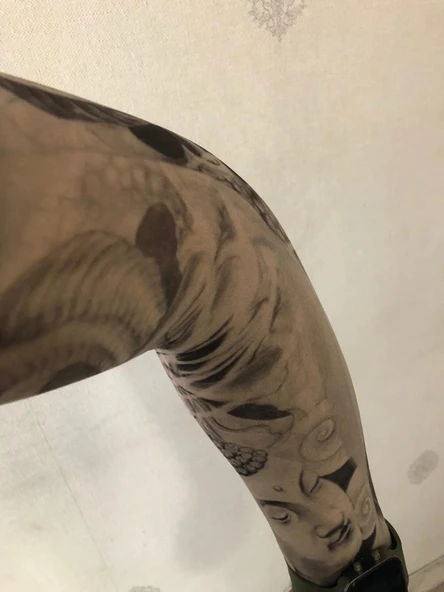 Giyilebilir Dövme Yüz Dövmesi Çift Kol - Resim 2