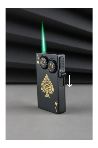 AlsepeteAvm Metal Poker Iskambil Kartları Temalı Jet Çakmak