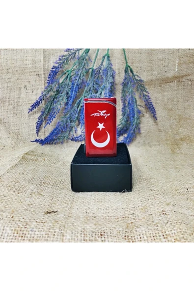 AlsepeteAvm Rezistanslı Metal Türk Bayraklı Çakmak Ultra Ince ürün görseli 1