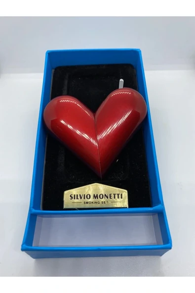 AlsepeteAvm Silvio Monetti Kırmızı Kalpli Gazlı Aşk Çakmağı - Resim 2