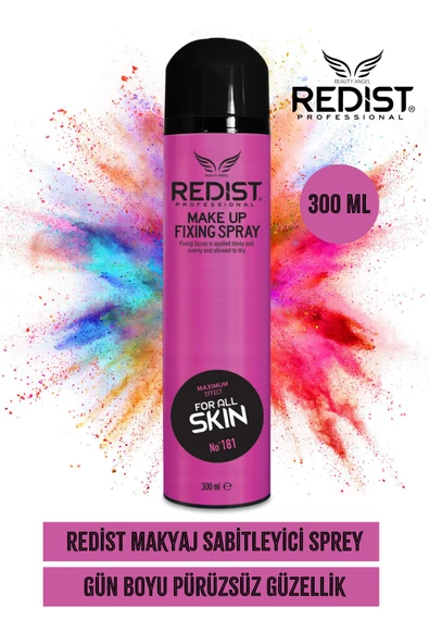 Redist Makyaj Sabitleyici Sprey – Gün Boyu Kalıcı Ve Taze Görünüm Için 300 ml Vegan - 5