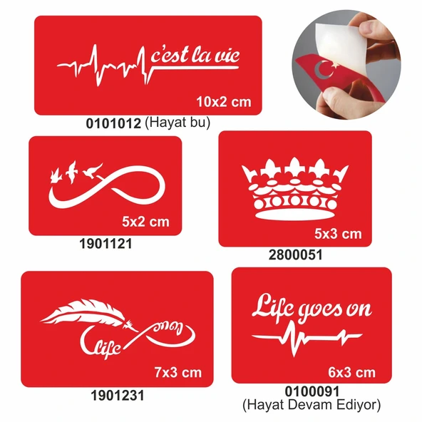 Hayatınızı Taçlandırın 5 li Set Geçici Dövme Kına Şablonu ürün görseli 1