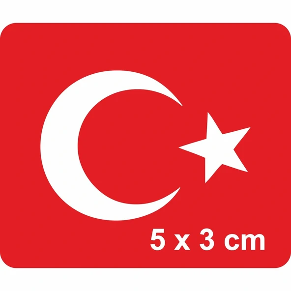 Ay Yıldız-2 Türk Bayrağı  Tattoo Geçici Dövme Şablonları Kına Kalıpları ürün görseli 1