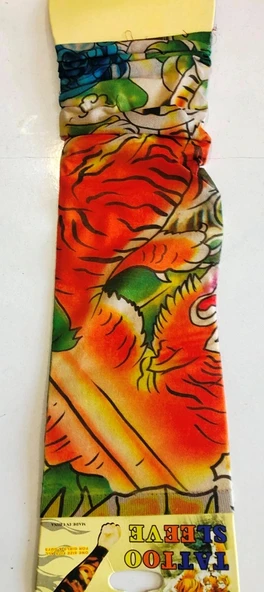 Çift Kol Giyilebilir Dövme Panter Desenler Tattoo Sleeve - Resim 2