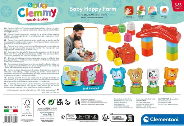 Clementoni Soft Clemmy Yumuşak Blok Bebek Hayvanlar Çiftliği 17884 - 6