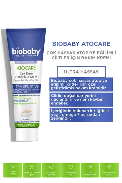 Biobaby Kuru ve Çok Kuru Ciltler Için Krem 100 ml - 2