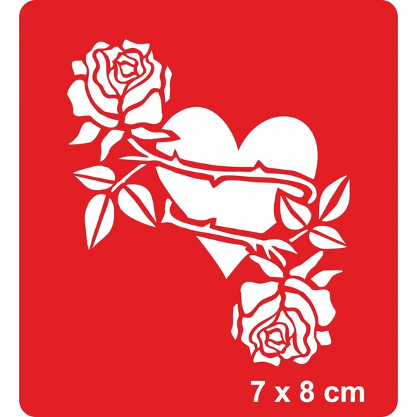 Kalpte Güller Açınca! Tattoo Geçici Dövme Şablonları Kına Kalıpları ürün görseli 1