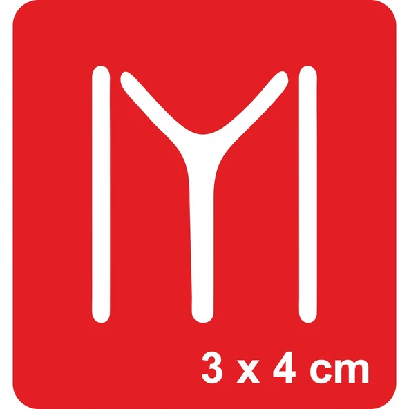 Kayı Boyu Flama Sembolü Tattoo Geçici Dövme Şablonları Kına Kalıpları ürün görseli 1