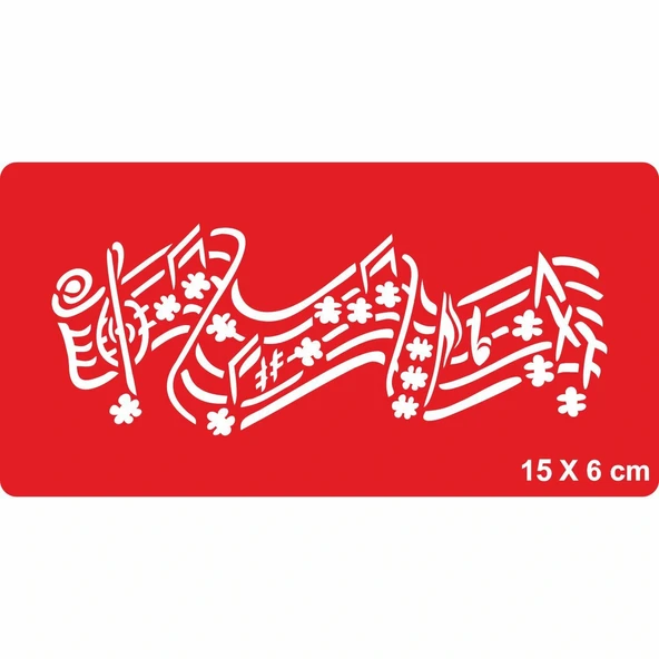 Bahar Şarkıları Nota Müzik  Tattoo Geçici Dövme Şablonları Kına Kalıpları ürün görseli 1