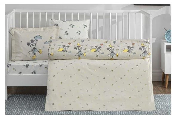 Taç Lisanslı Disney Mickey Mouse Dream Baby Pamuk Bebek Nevresim Takımı ürün görseli