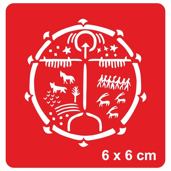 Kam Davulu Tattoo Geçici Dövme Şablonları Kına Kalıpları ürün görseli 1