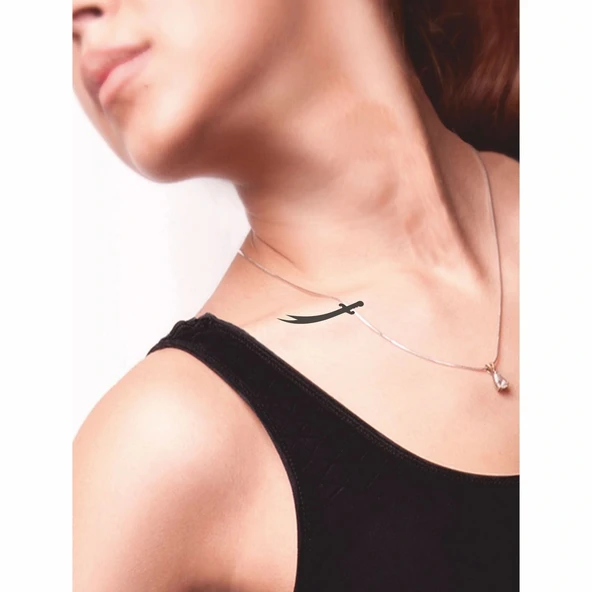 Zülfikar-3 Tattoo Geçici Dövme Şablonları Kına Kalıpları - Resim 2