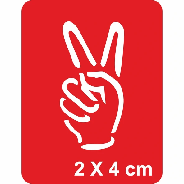 Zafer İşareti Tattoo Geçici Dövme Şablonları Kına Kalıpları