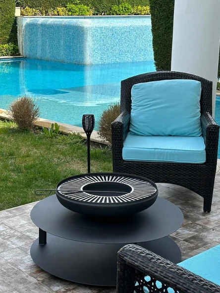 FUJI Odunluklu Ateş Çukuru, Bahçe Şöminesi & Bahçe Masası - Resim 3