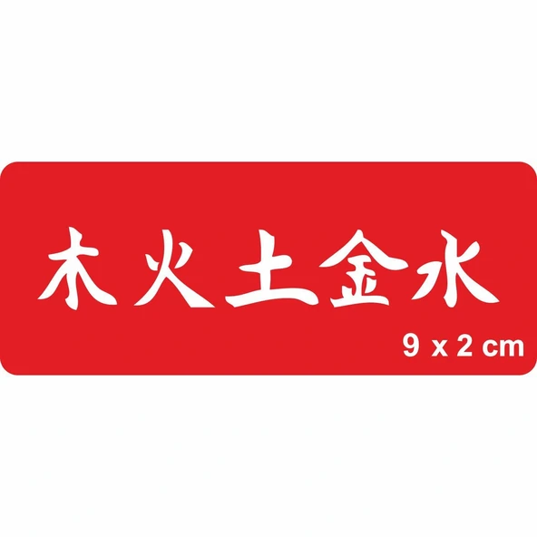 5 Element (Ahşap,Ateş,Toprak,Metal,Su) Kanji Tattoo Geçici Dövme Şablonları Kına Kalıpları ürün görseli 1
